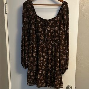 Beautiful Floral Brown Dress